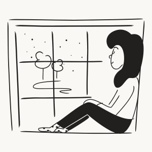 reflecting-looking-out-window