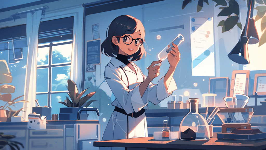 a female scientist in laboratory